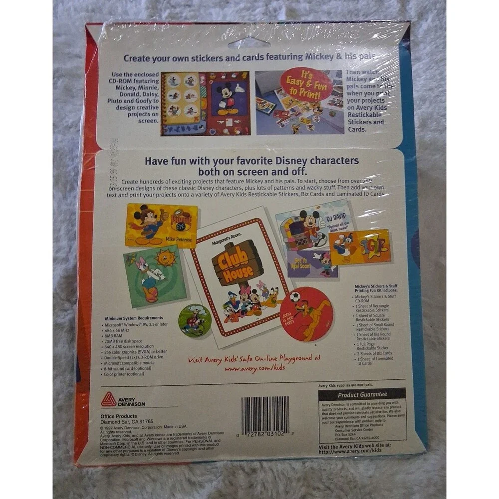 AVERY Kids Mickey's Stickers & Stuff Printing Fun Kit
